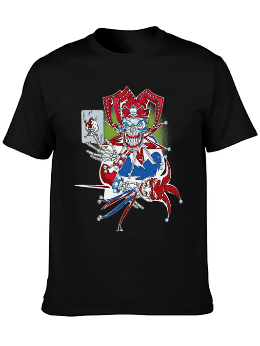 Jester Skull Graphic Tee - Mens Black T-Shirt