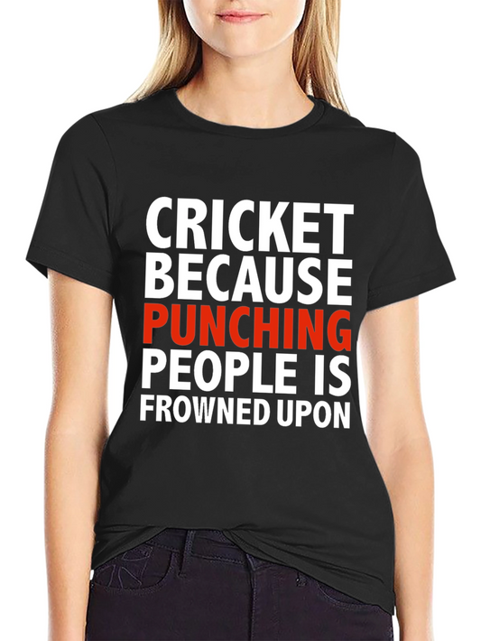 Cricket Punching T-Shirt - Sarcastic Humor