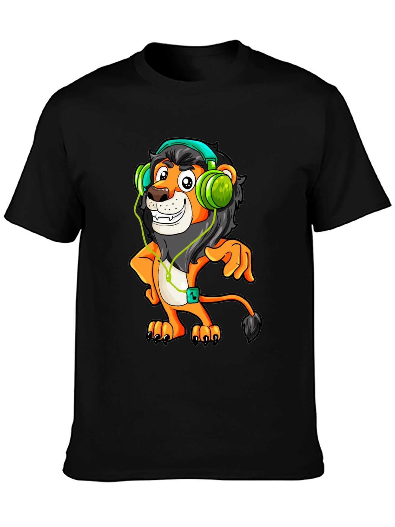 Lion Headphone T-Shirt - Fun Graphic Tee