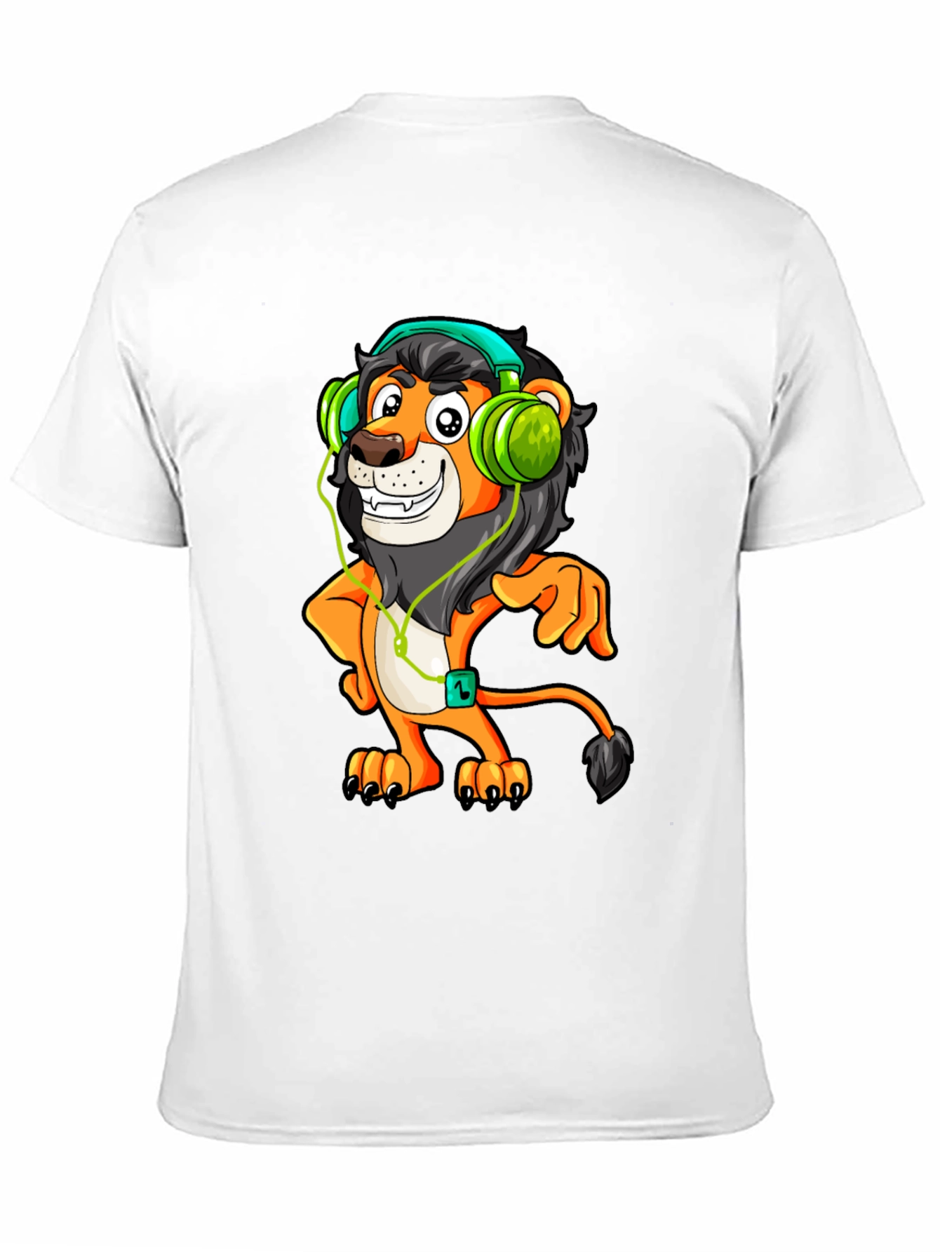 Lion Headphone T-Shirt - Fun Graphic Tee