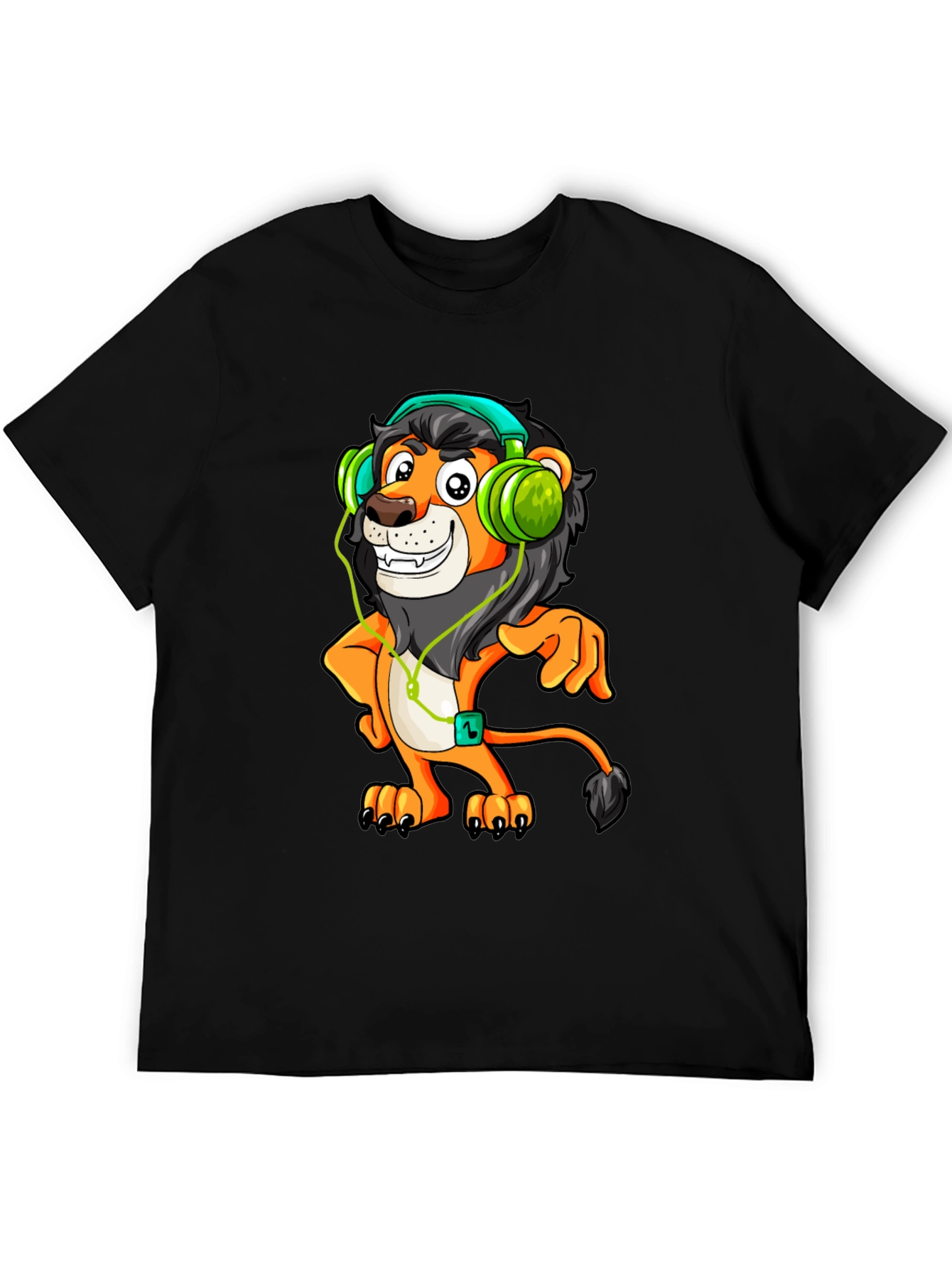Lion Headphone T-Shirt - Fun Graphic Tee