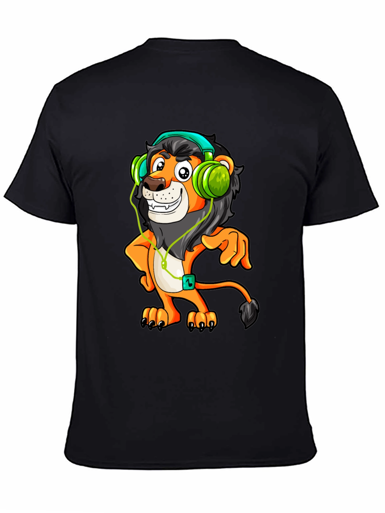 Lion Headphone T-Shirt - Fun Graphic Tee