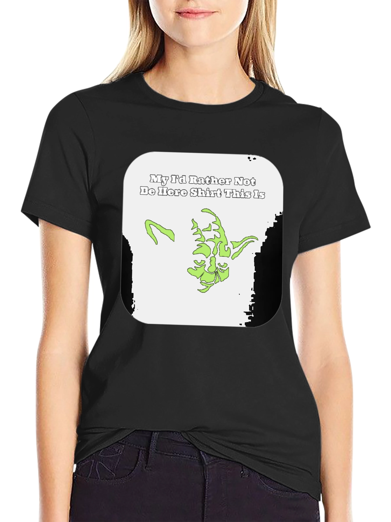 Yoda Id Rather Not Be Here Graphic T-Shirt