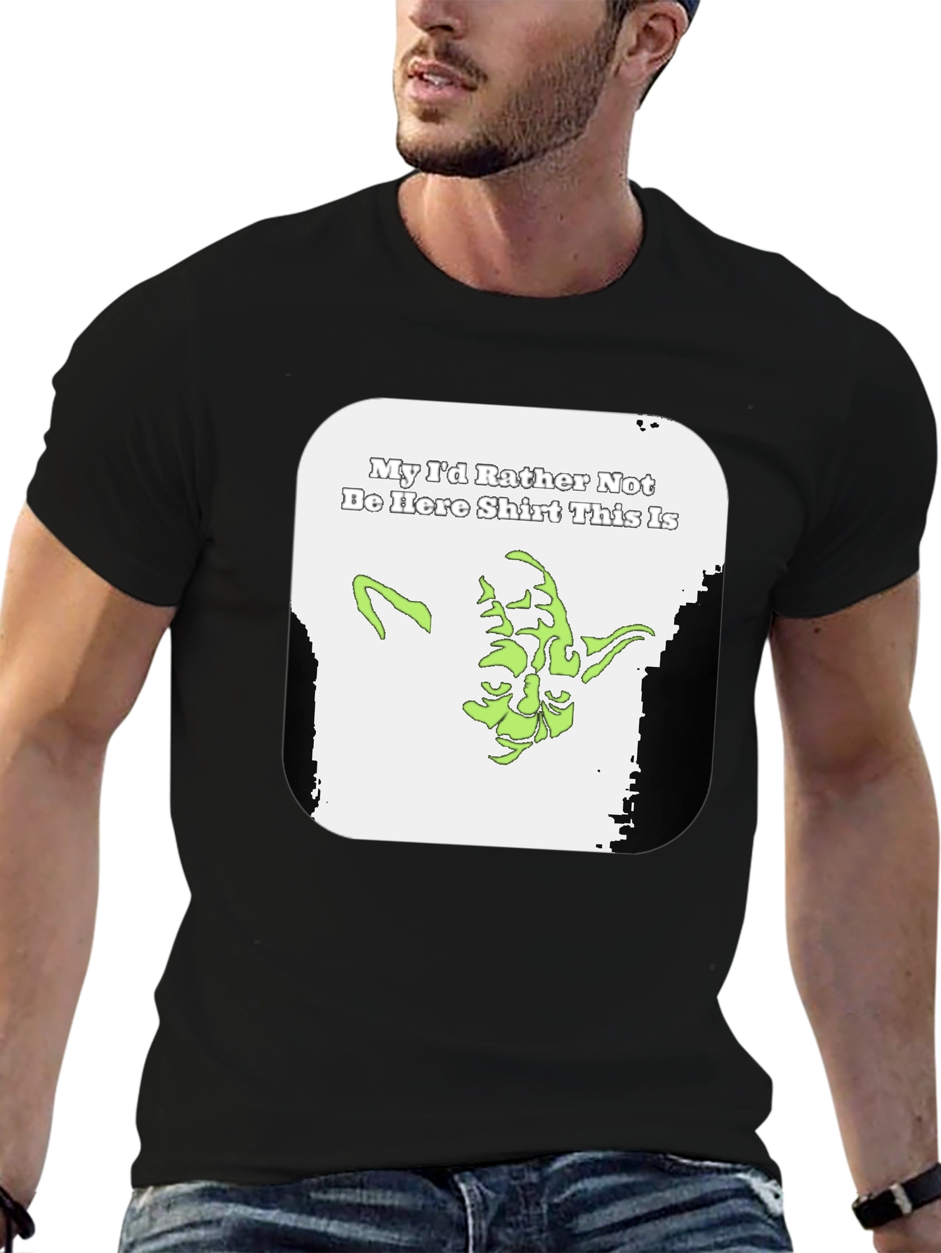 Yoda Id Rather Not Be Here Graphic T-Shirt