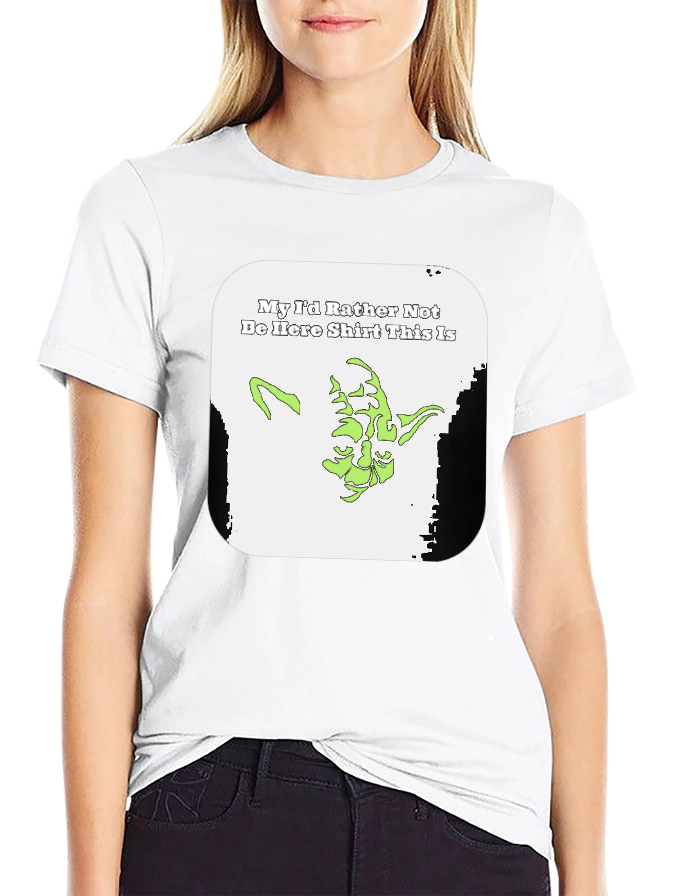 Yoda Id Rather Not Be Here Graphic T-Shirt