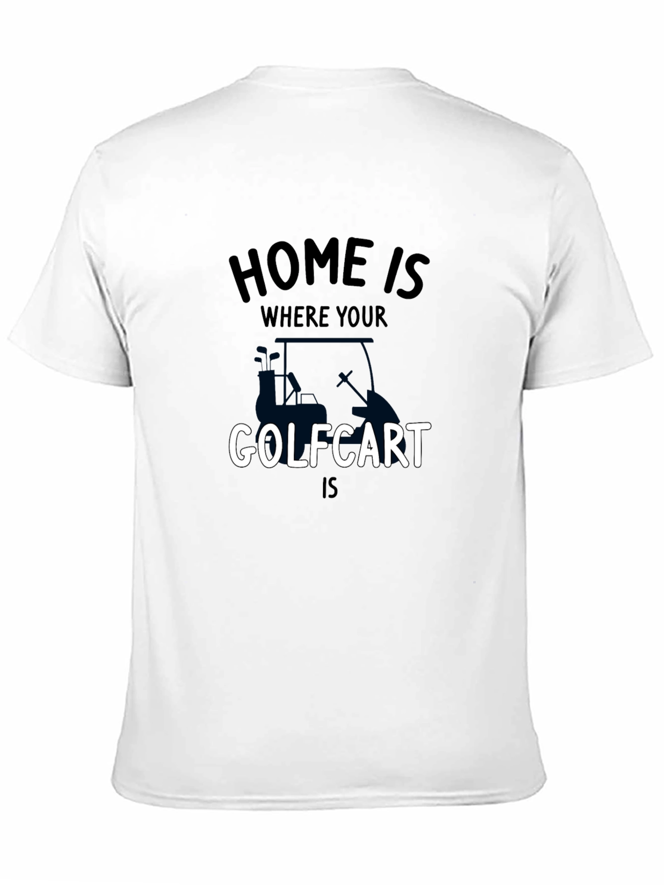 Golf Cart Home T-Shirt - Mens Black Tee