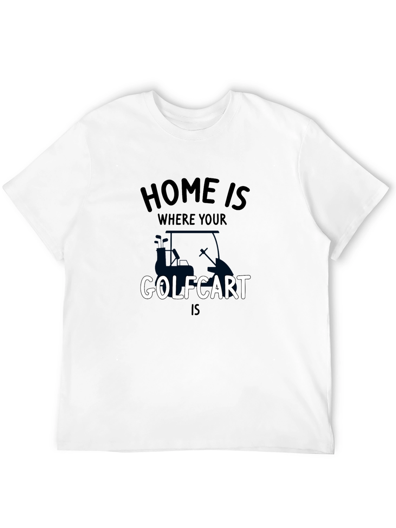 Golf Cart Home T-Shirt - Mens Black Tee