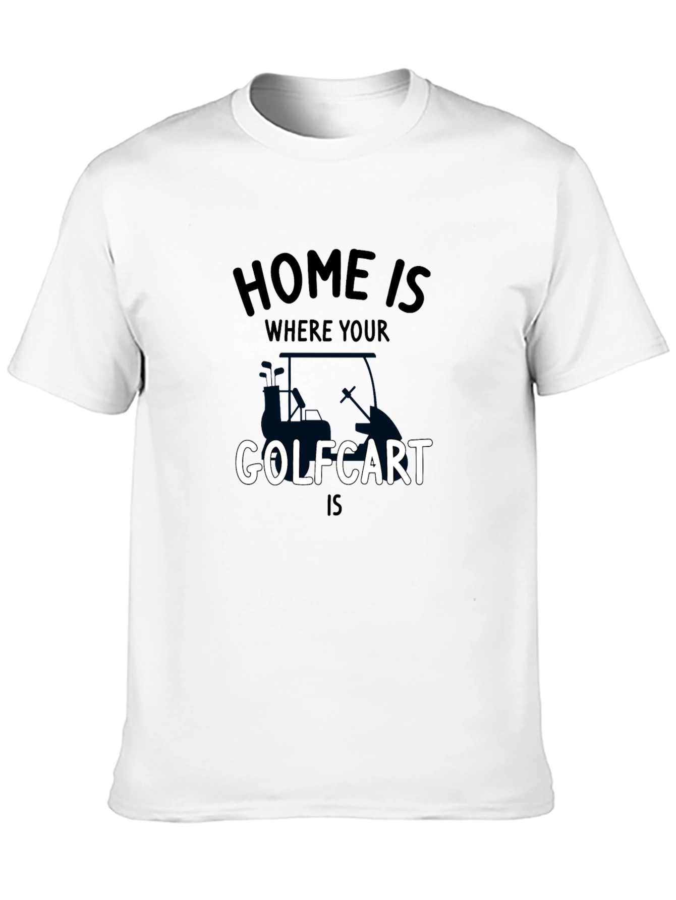 Golf Cart Home T-Shirt - Mens Black Tee