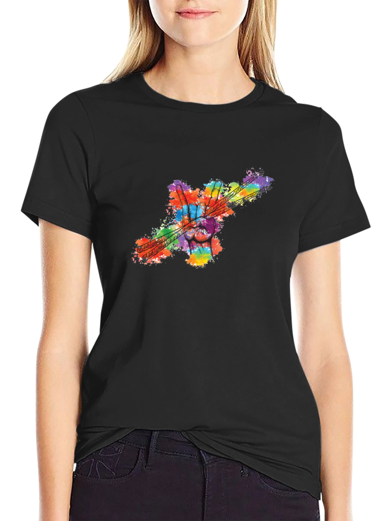 Peace Sign Drumsticks Tee