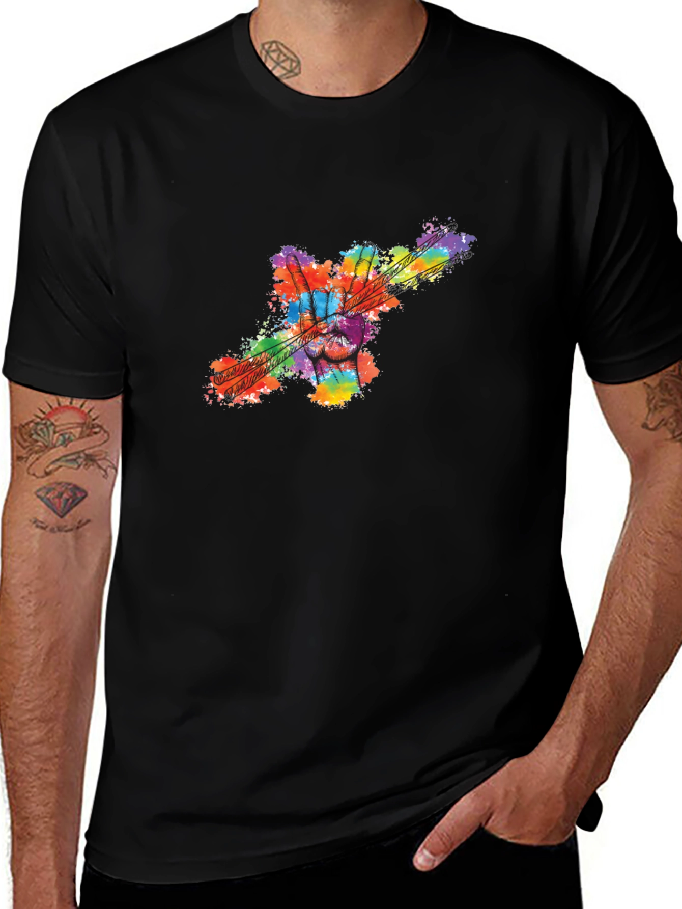 Peace Sign Drumsticks Tee