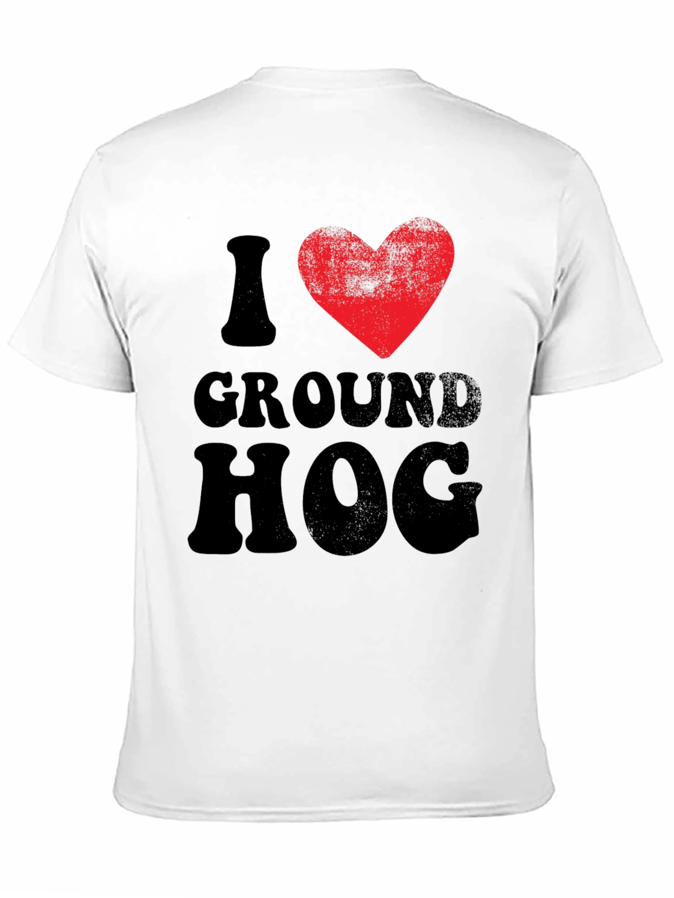 I Heart Groundhog Black T-Shirt
