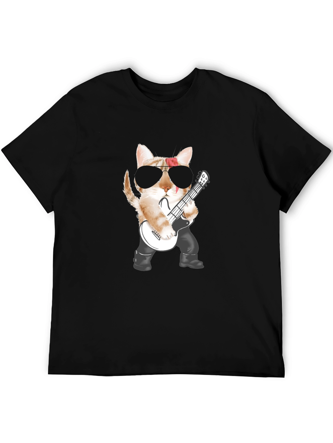 Rock Cat T-Shirt - Cool Graphic Tee