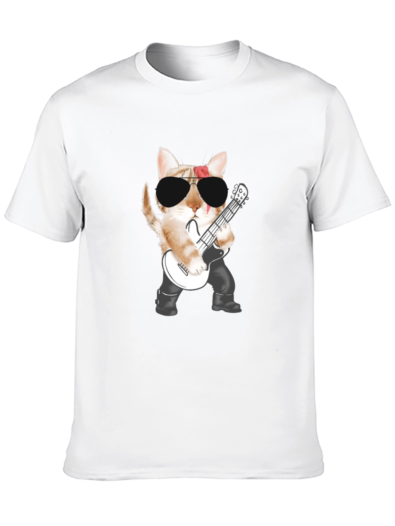 Rock Cat T-Shirt - Cool Graphic Tee