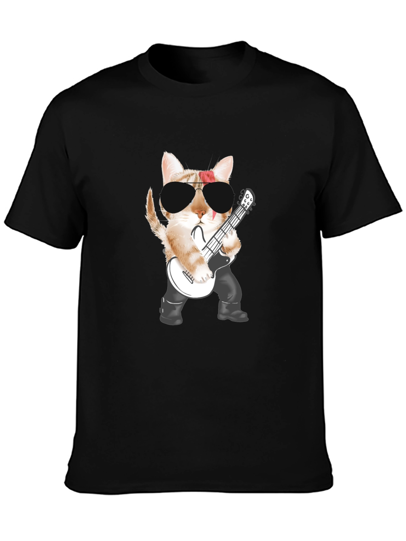 Rock Cat T-Shirt - Cool Graphic Tee