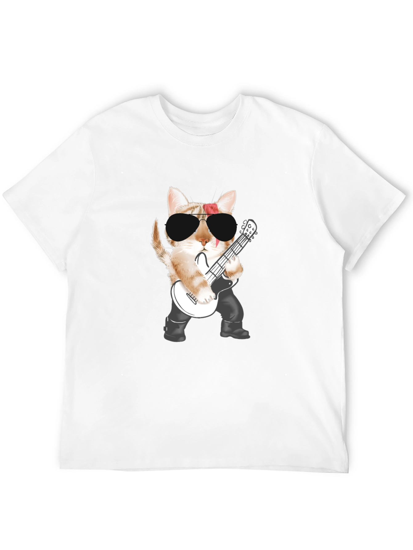 Rock Cat T-Shirt - Cool Graphic Tee