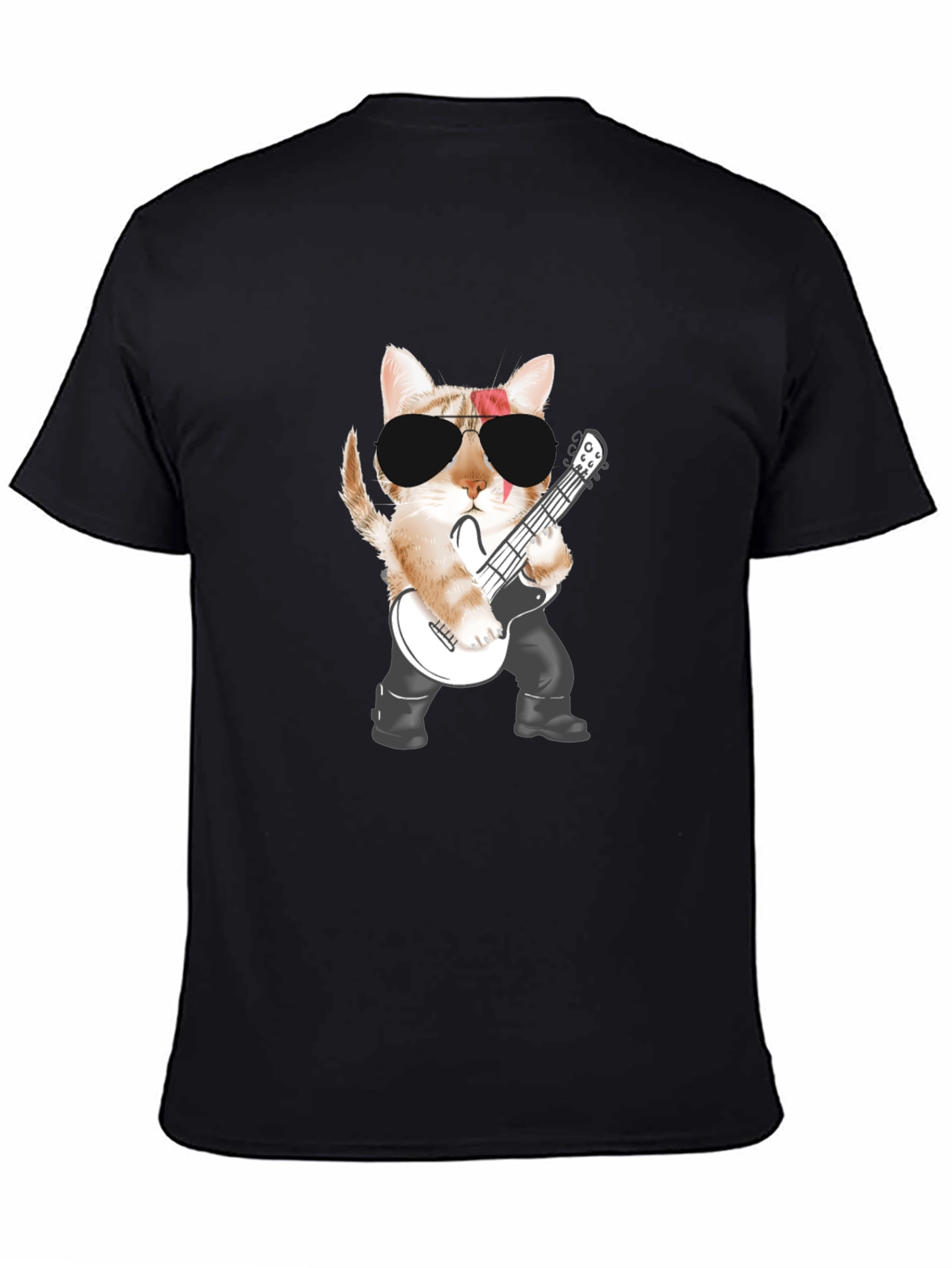 Rock Cat T-Shirt - Cool Graphic Tee