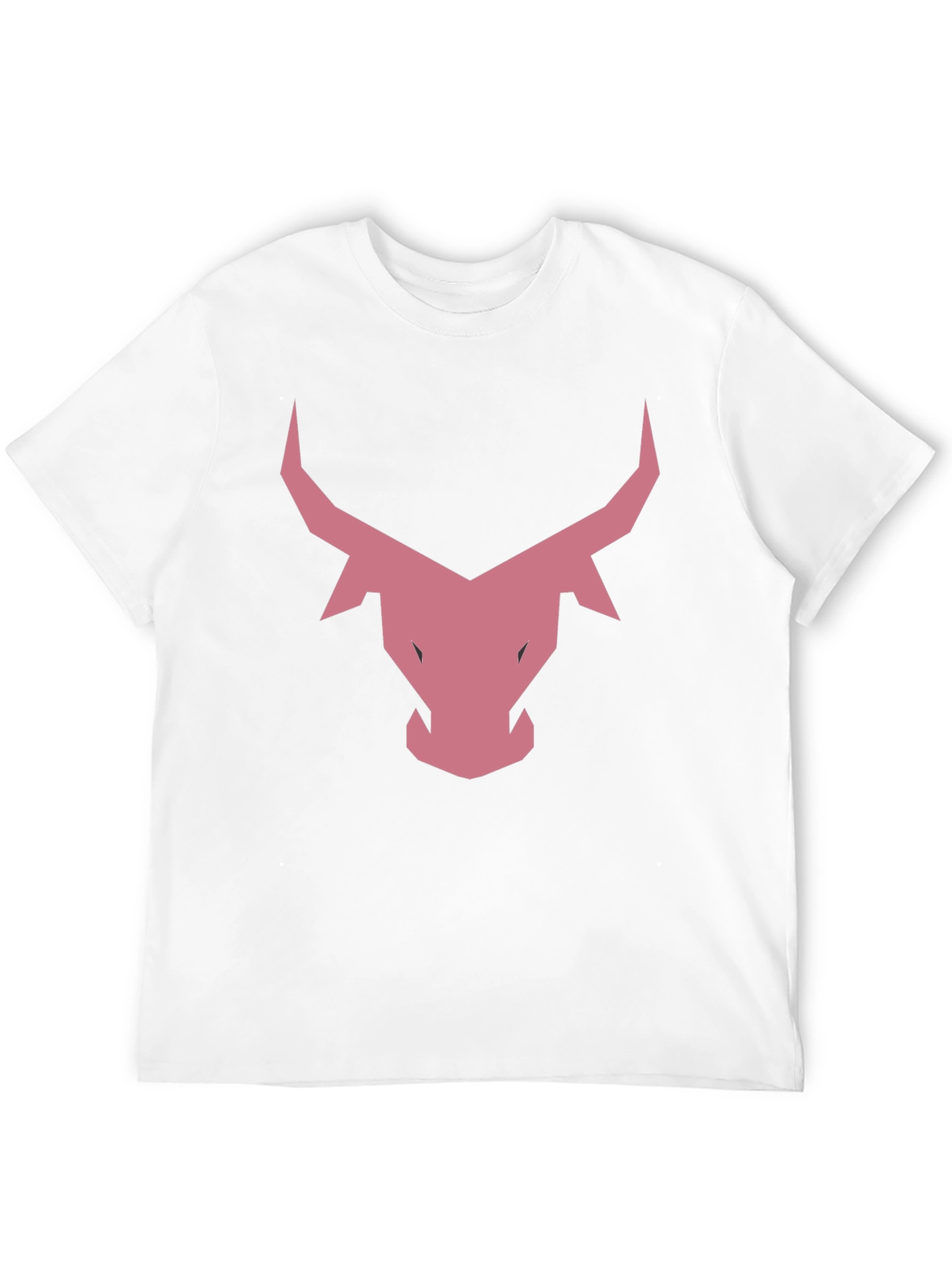 Black T-Shirt with Geometric Bull Graphic