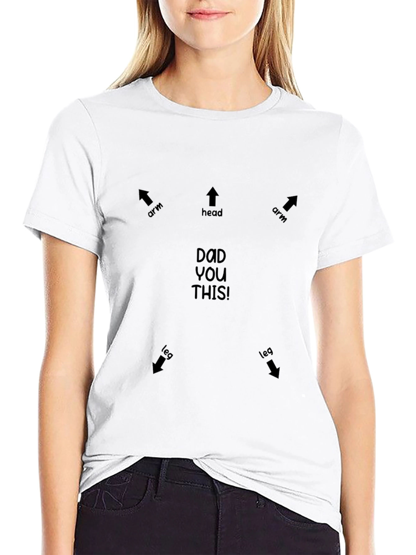 Funny Dad Anatomy Black T-Shirt