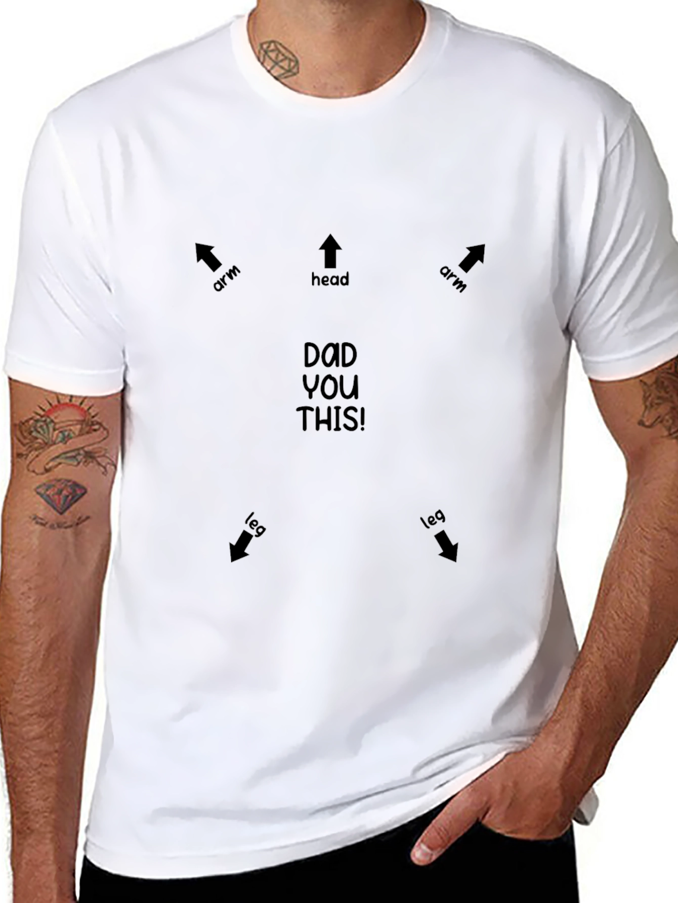 Funny Dad Anatomy Black T-Shirt