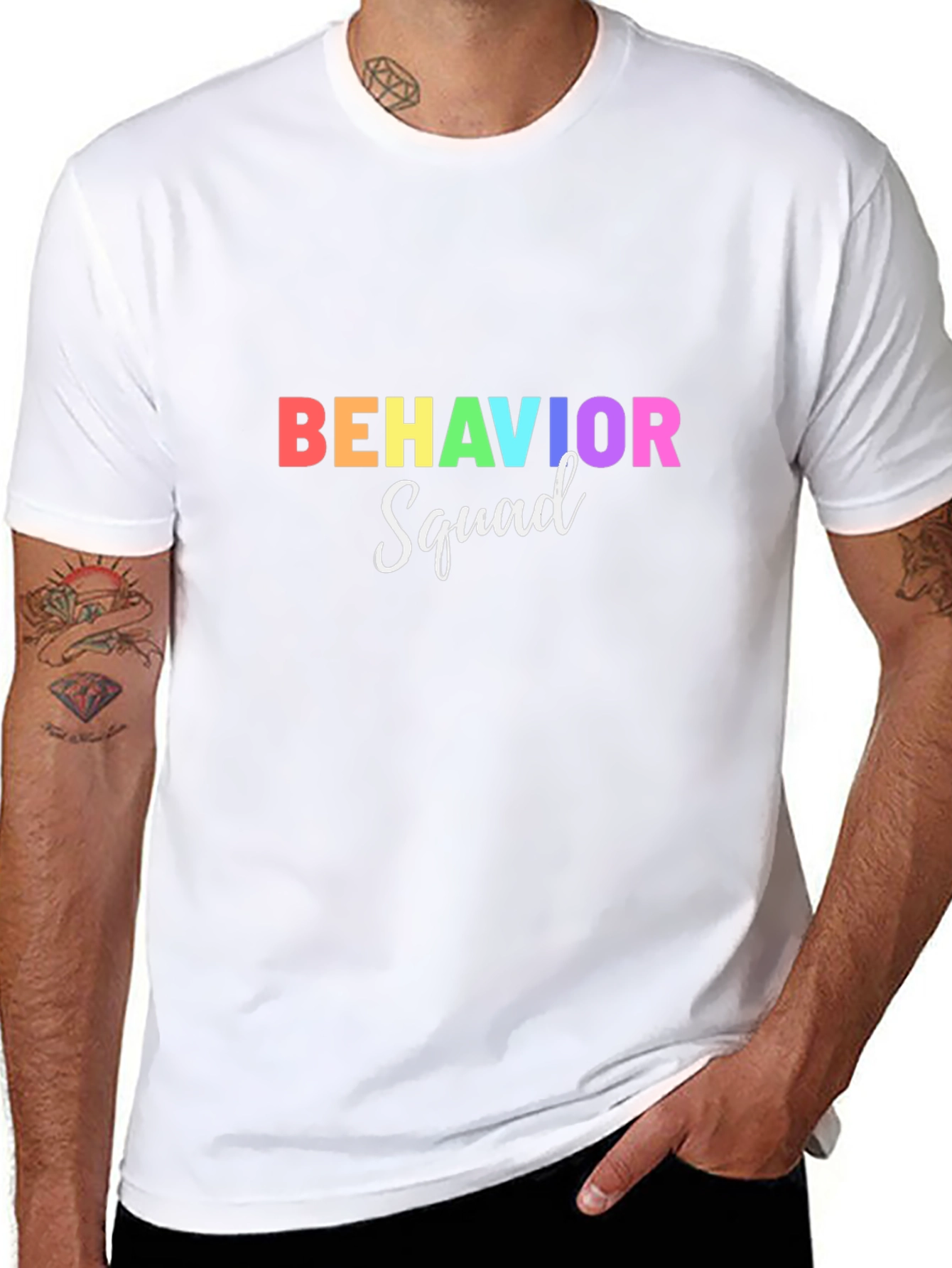 Behavior Squad Rainbow Graphic T-Shirt