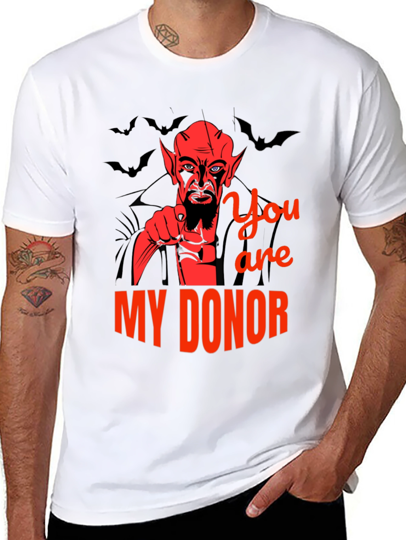 Devil Donor Graphic Tee - Halloween