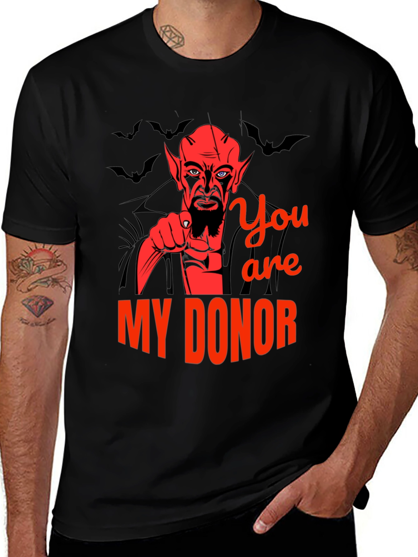 Devil Donor Graphic Tee - Halloween