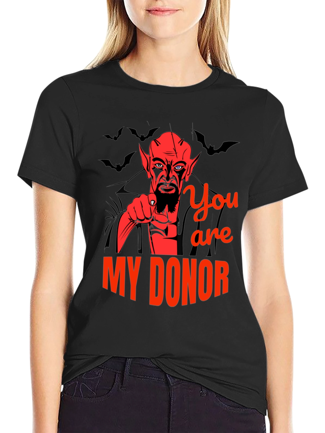 Devil Donor Graphic Tee - Halloween