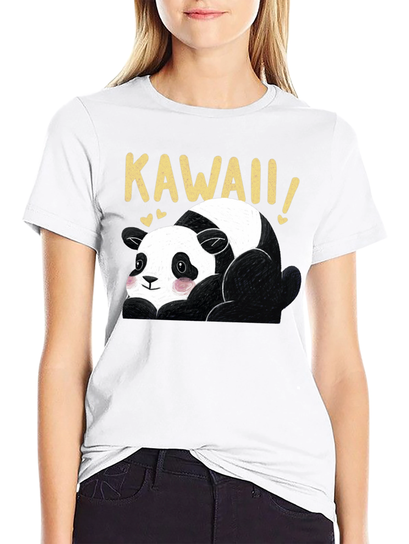 Kawaii Panda Graphic Tee - Cute Bear T-Shirt