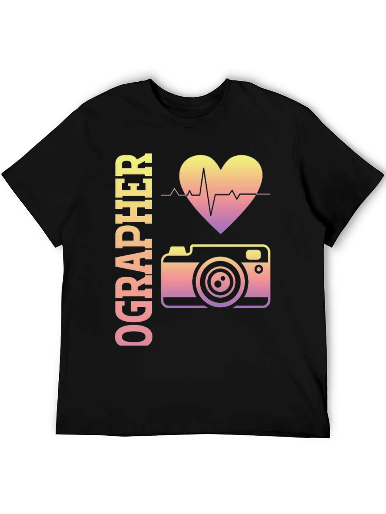 Photographer Heartbeat T-Shirt - Camera Lover Gift