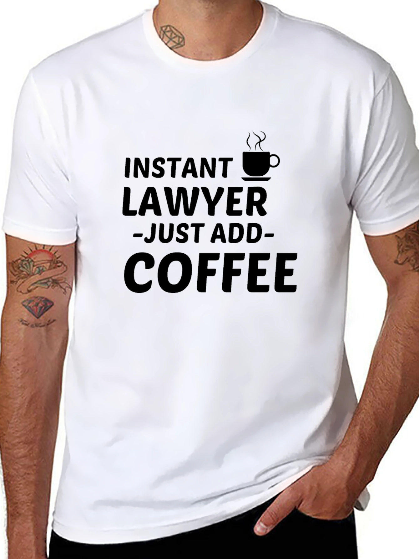 Instant Lawyer Just Add Coffee Graphic T-Shirt