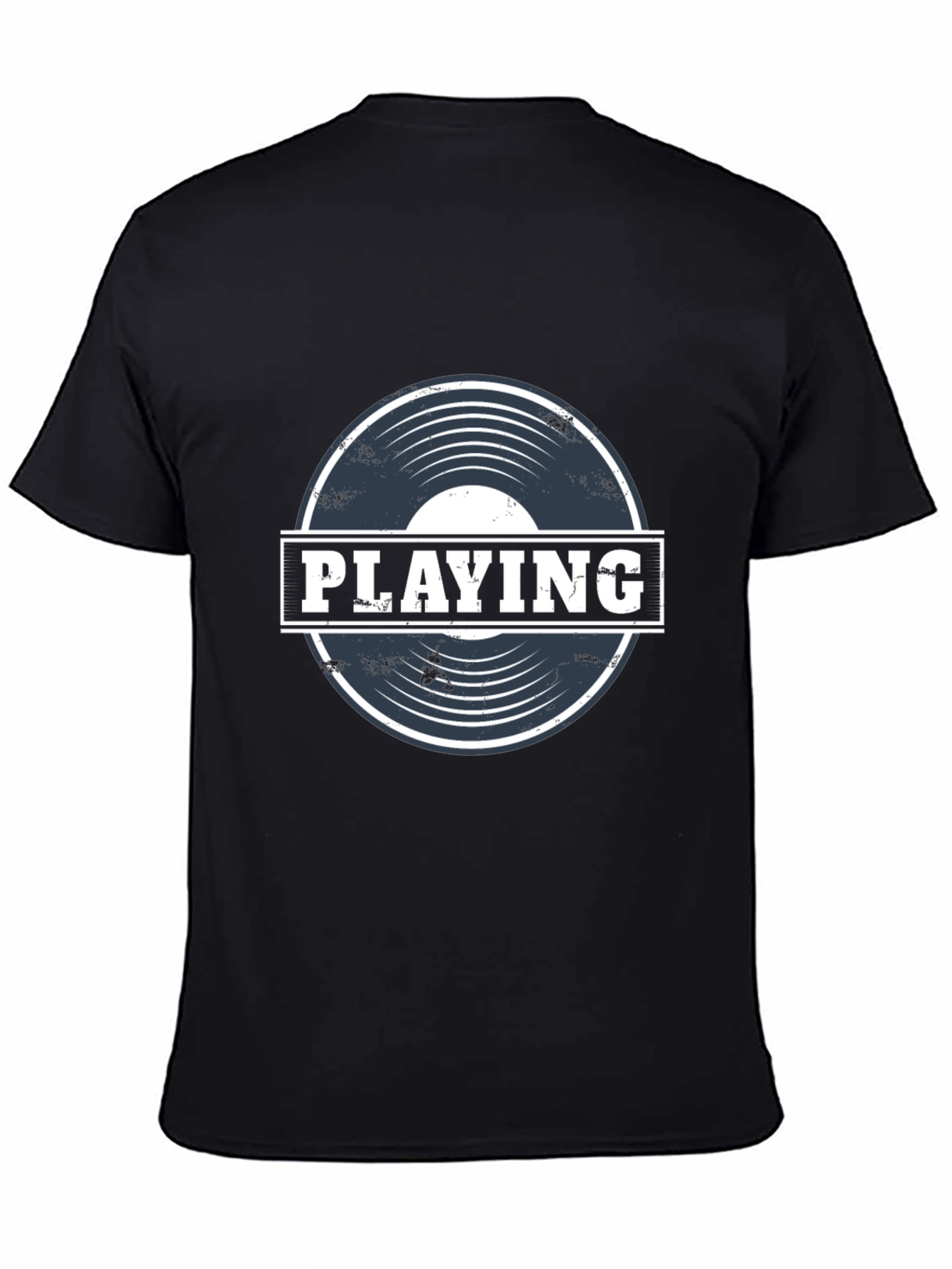 Playing Vinyl Record Graphic T-Shirt