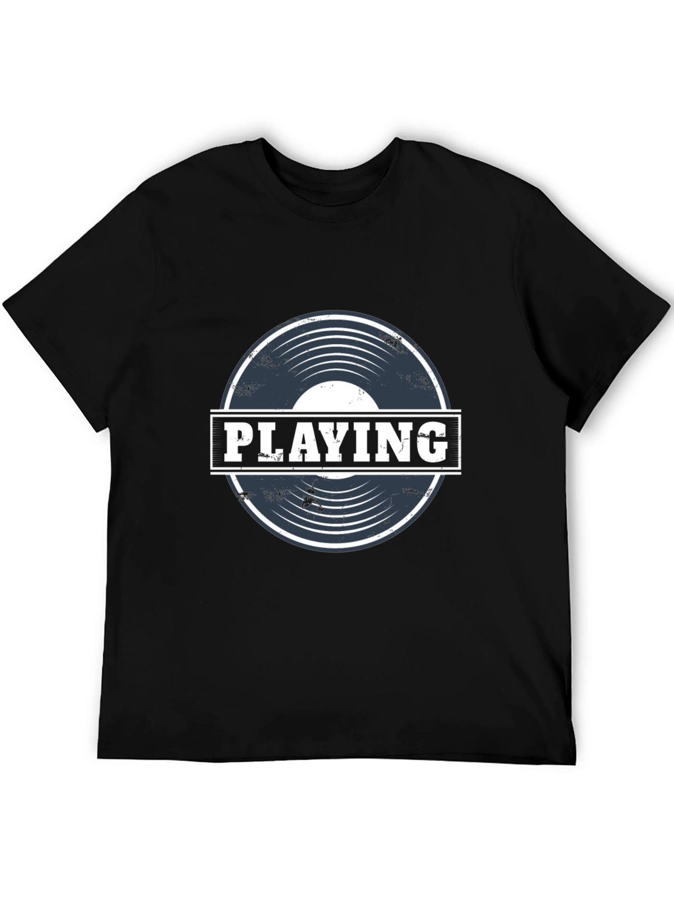 Playing Vinyl Record Graphic T-Shirt