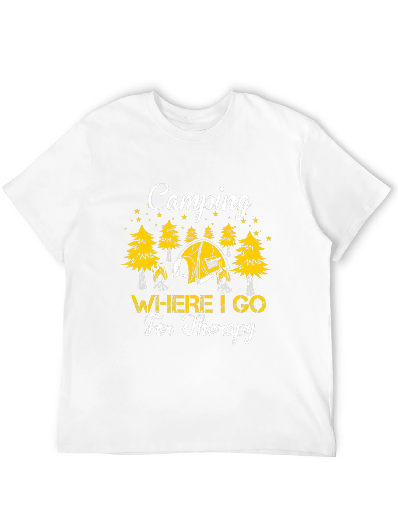 Camping Therapy T-Shirt - Unisex Black Tee