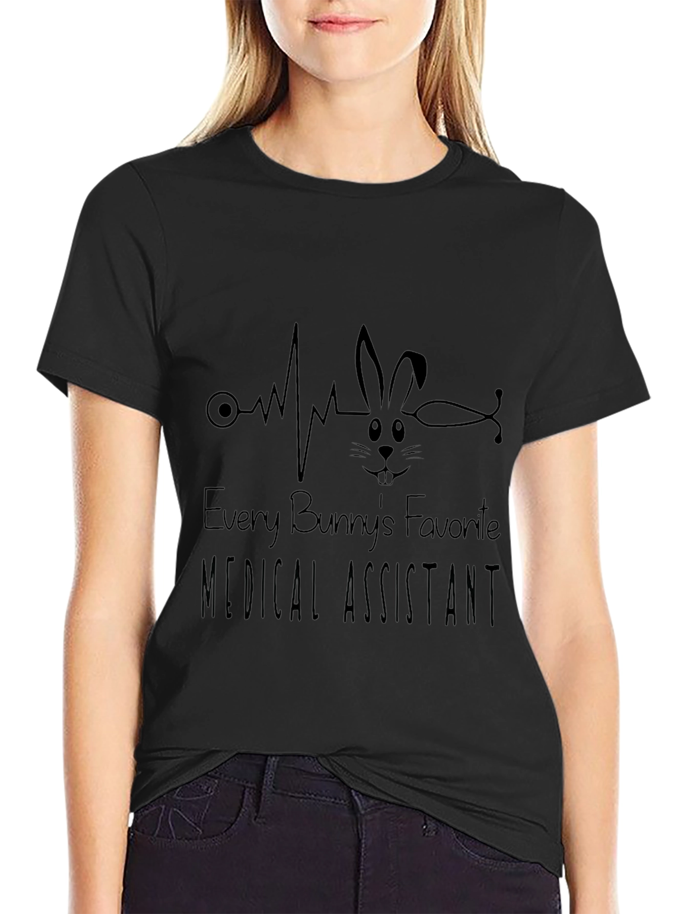 Bunny Medical Assistant Graphic T-Shirt