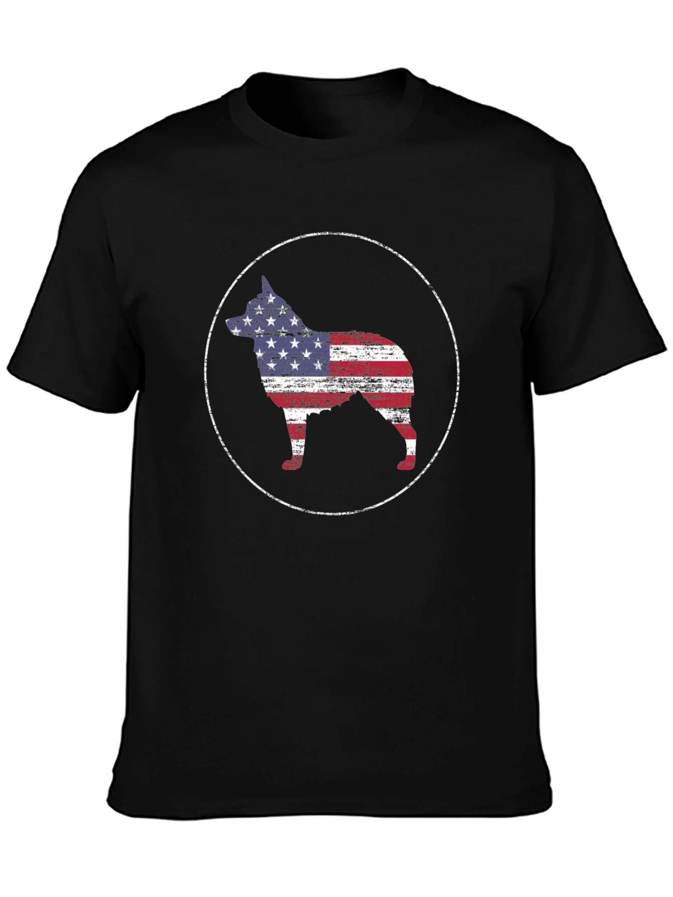 Patriotic Dog T-Shirt - USA Flag Graphic Tee