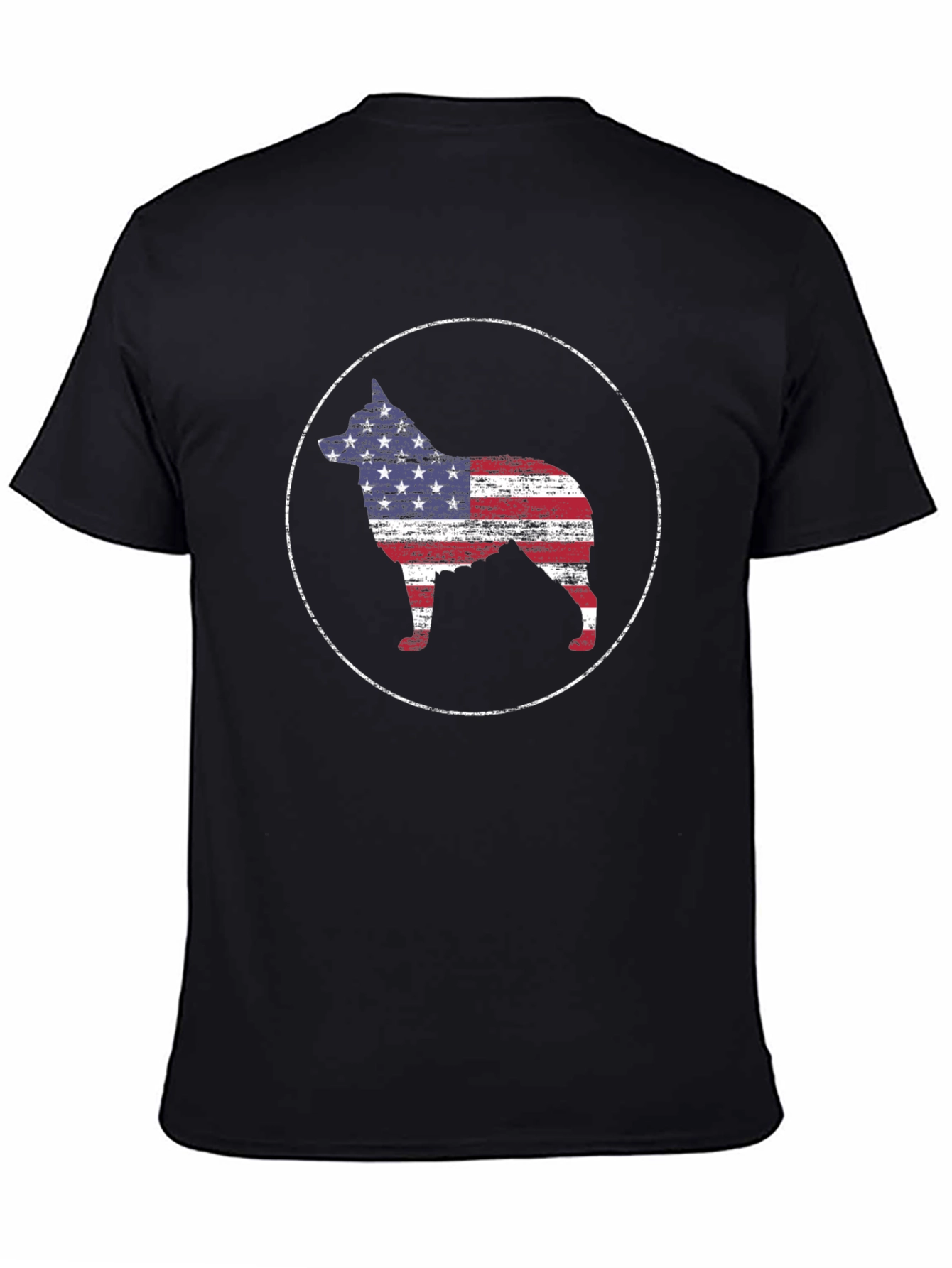Patriotic Dog T-Shirt - USA Flag Graphic Tee
