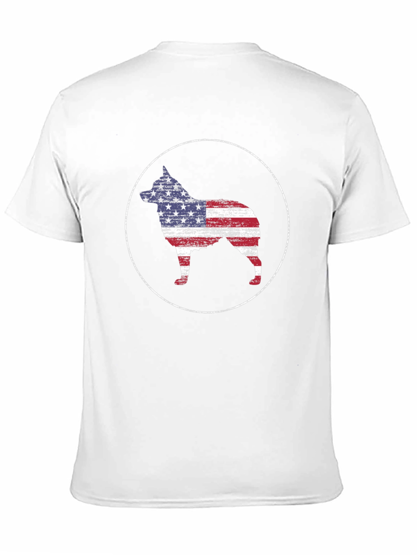 Patriotic Dog T-Shirt - USA Flag Graphic Tee