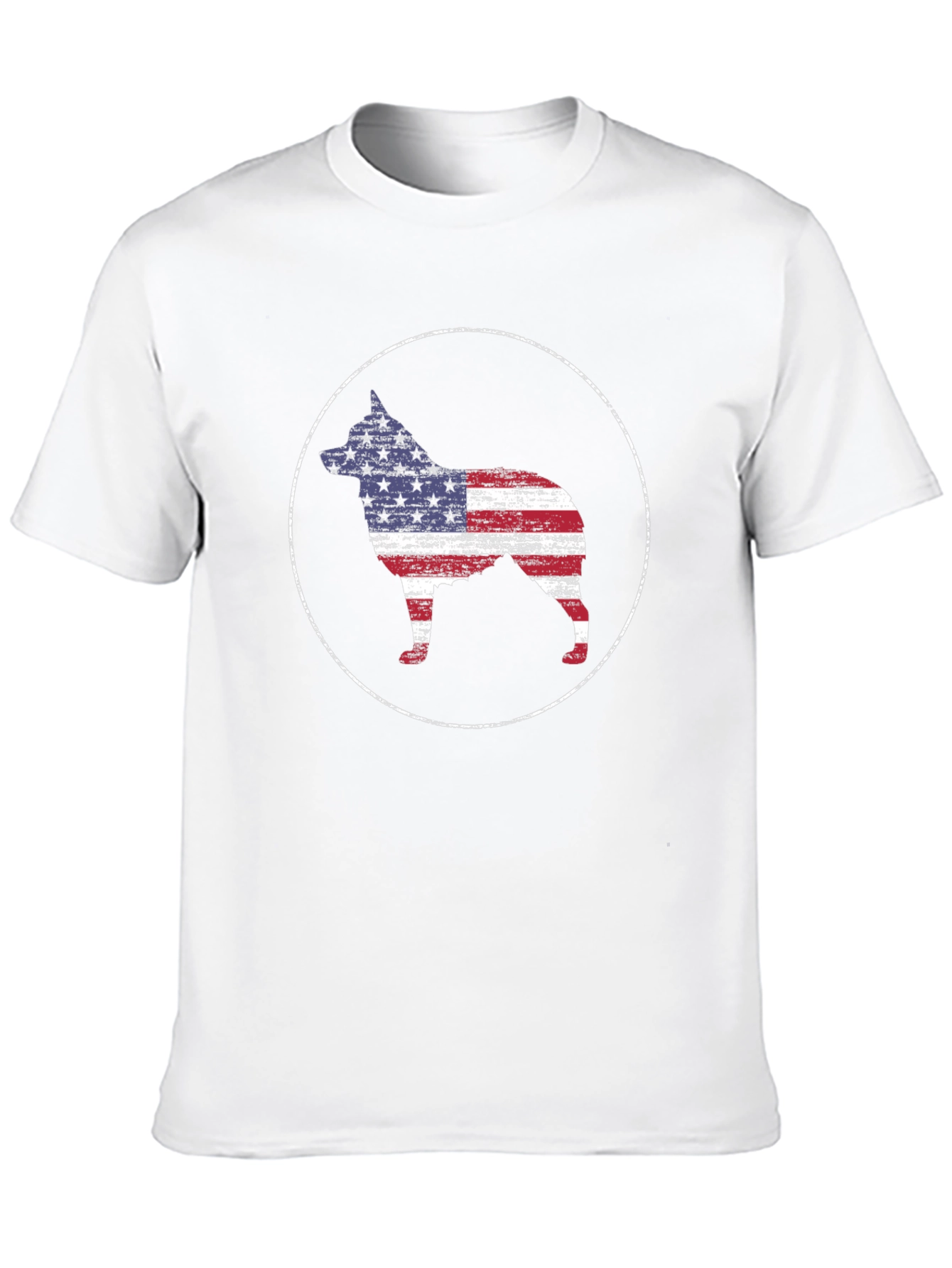 Patriotic Dog T-Shirt - USA Flag Graphic Tee