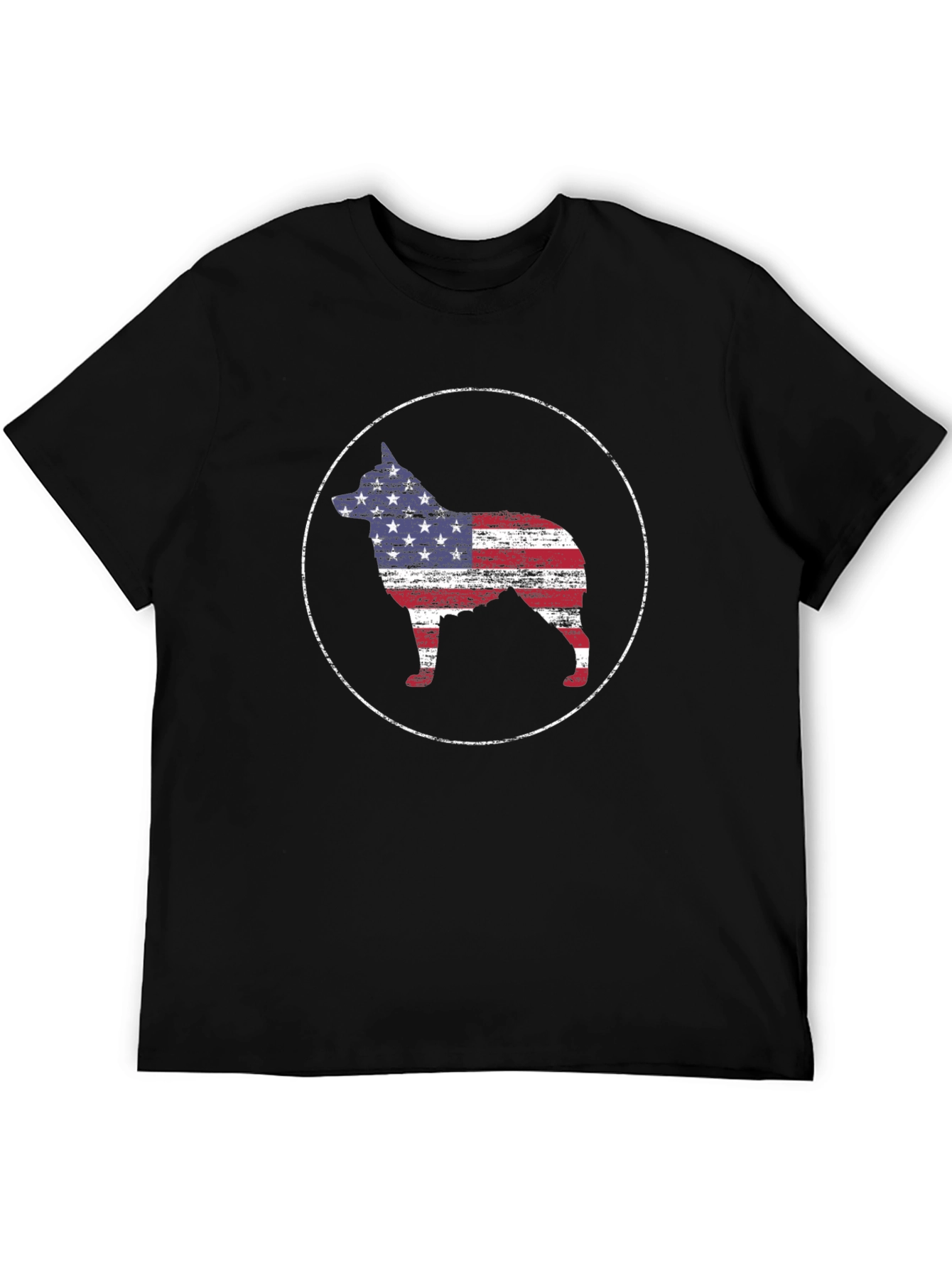 Patriotic Dog T-Shirt - USA Flag Graphic Tee