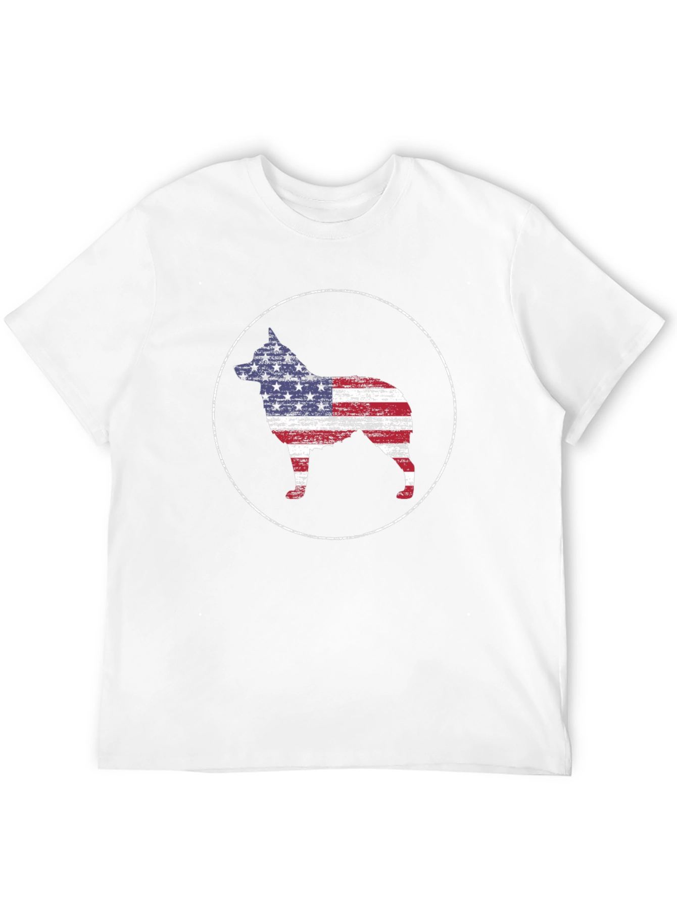 Patriotic Dog T-Shirt - USA Flag Graphic Tee