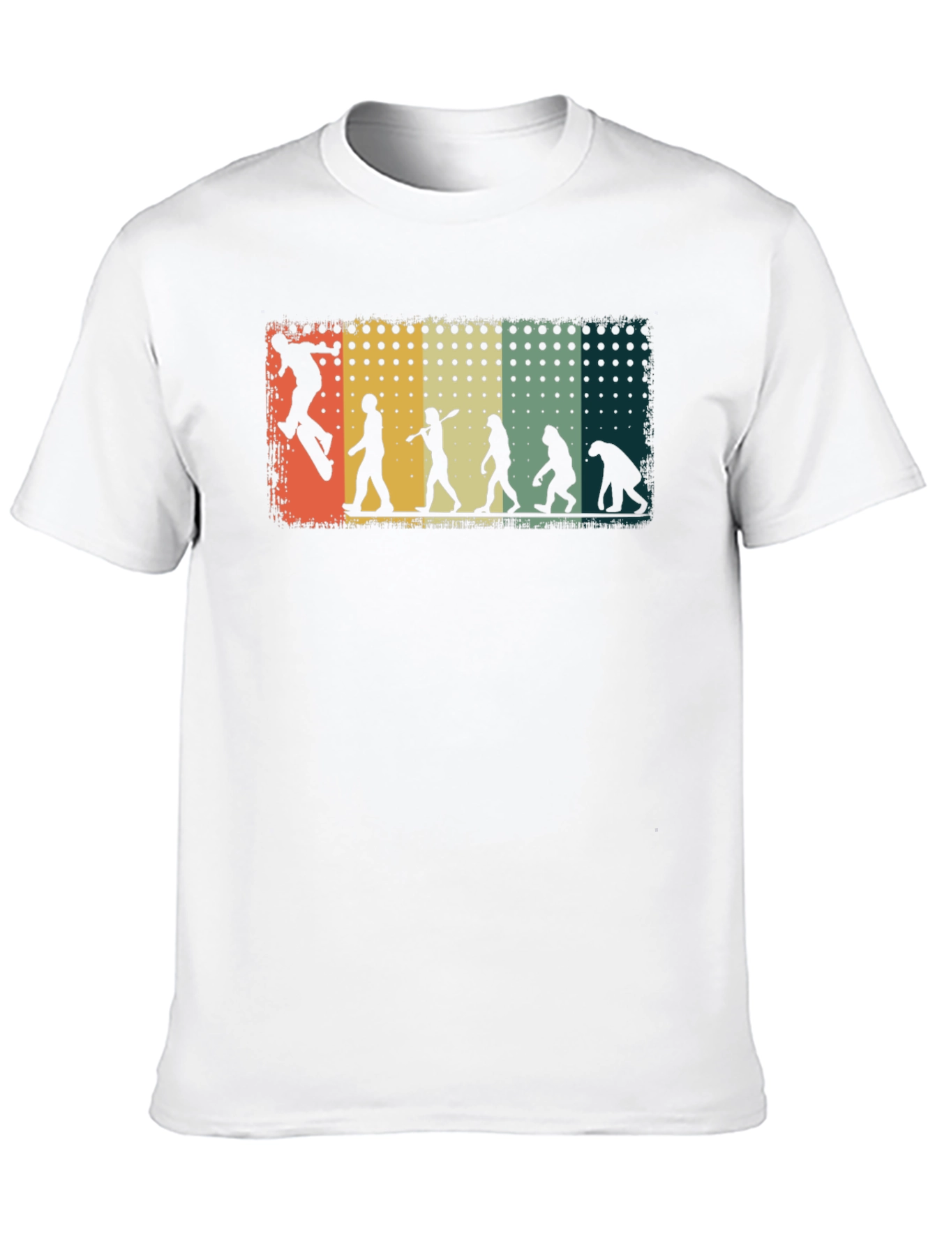 Skateboarding Evolution Graphic Tee - Black Cotton T-Shirt