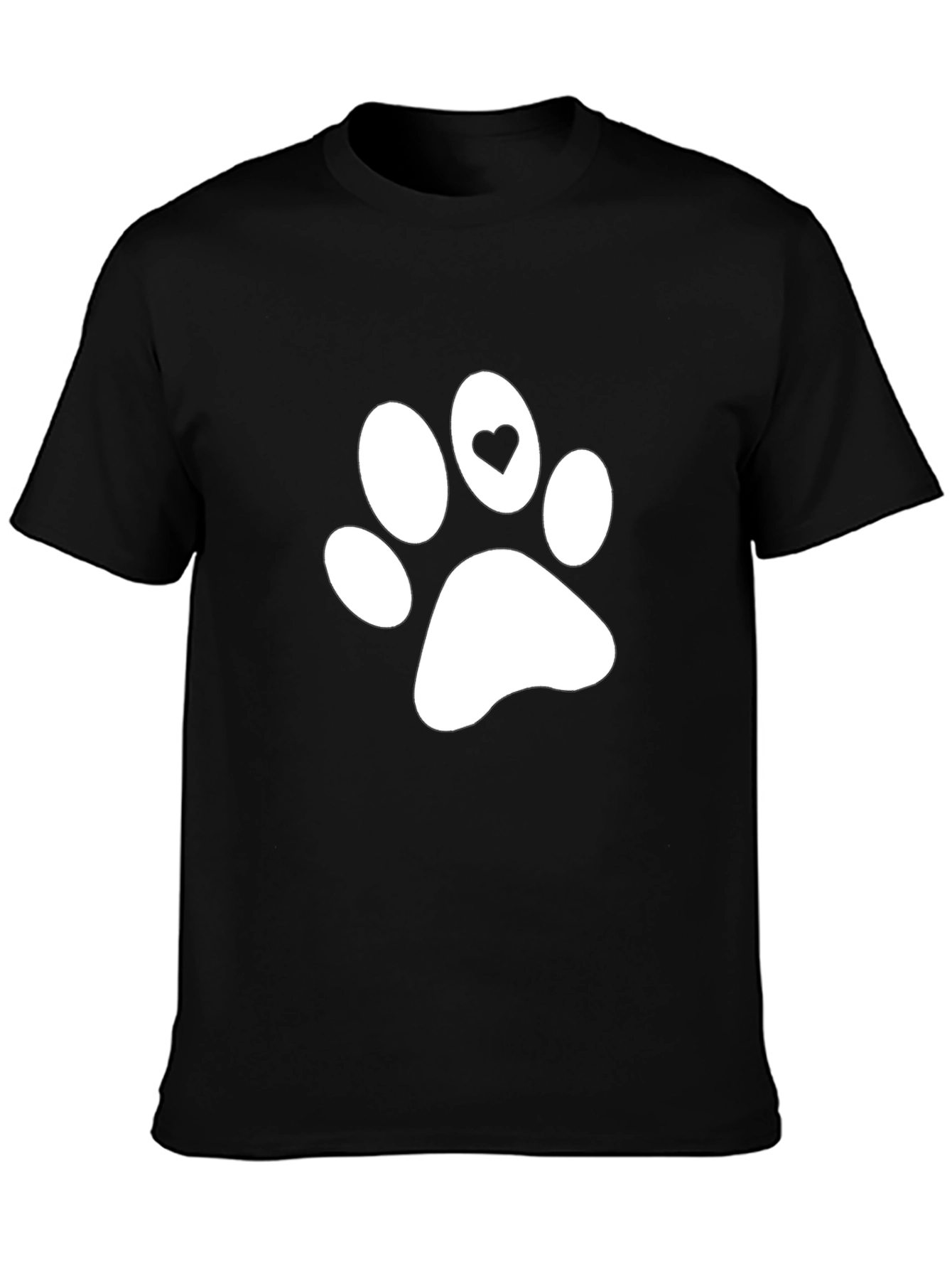Paw Print Heart T-Shirt - Dog Lover Tee