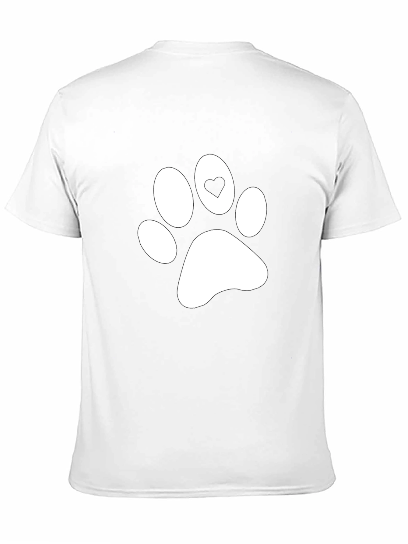 Paw Print Heart T-Shirt - Dog Lover Tee