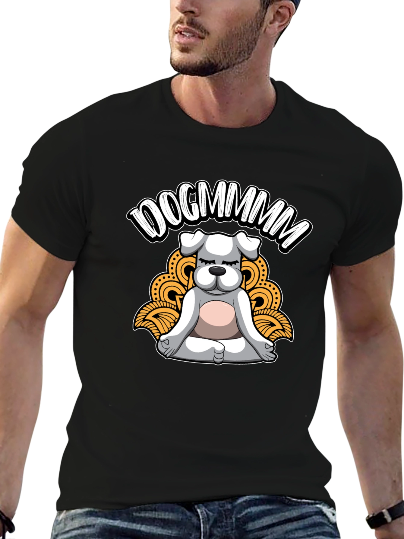 Dogmmm Meditation T-Shirt: Zen Dog Tee