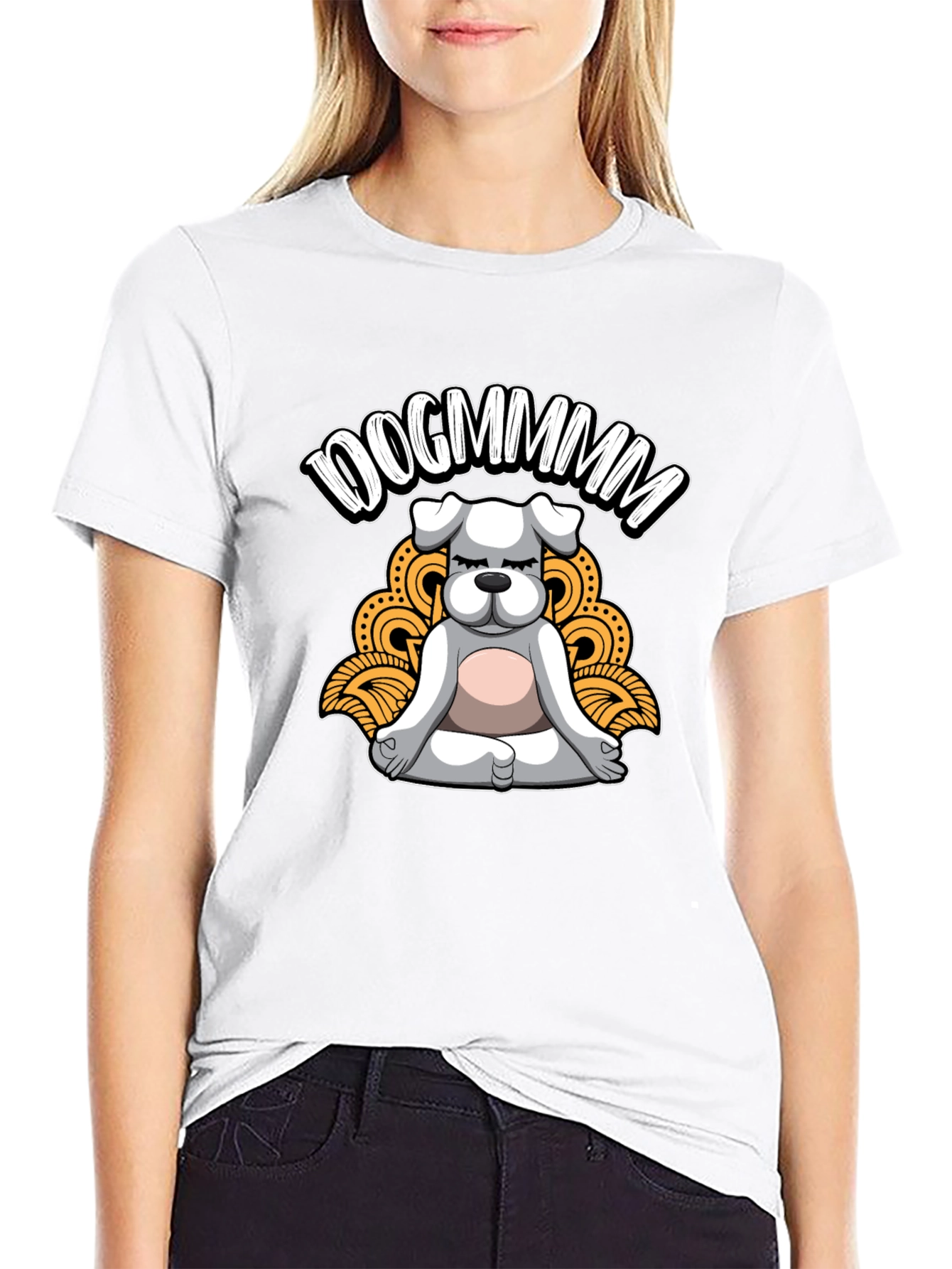 Dogmmm Meditation T-Shirt: Zen Dog Tee