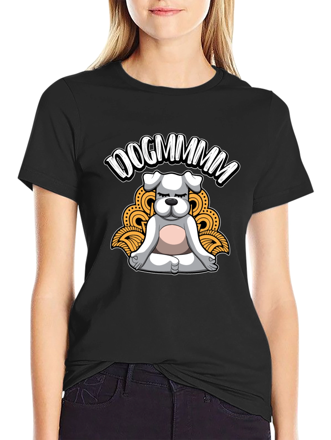 Dogmmm Meditation T-Shirt: Zen Dog Tee