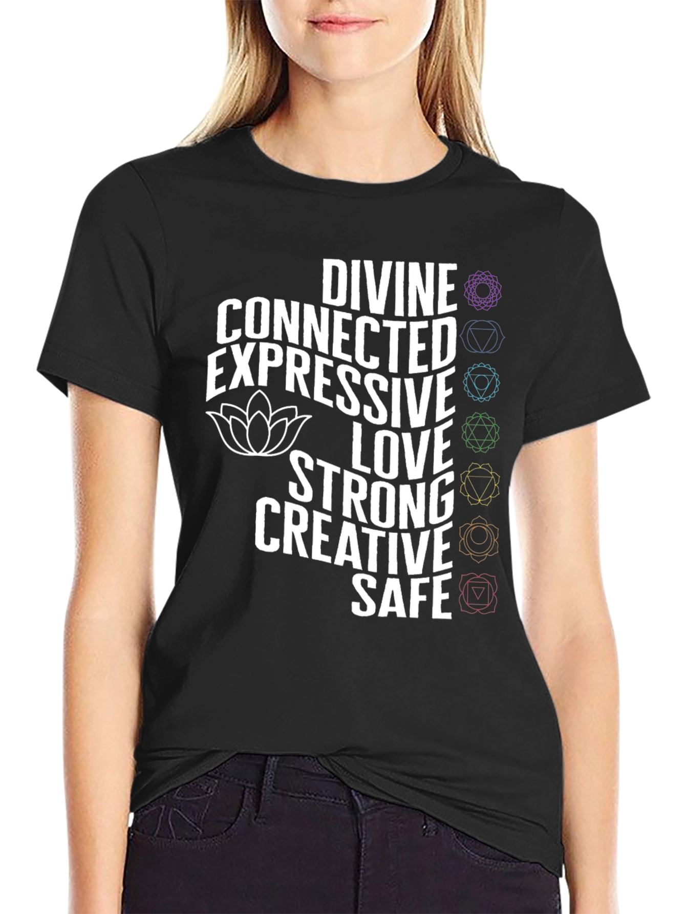 Chakra Inspired Graphic Tee - Divine Connection Shirt