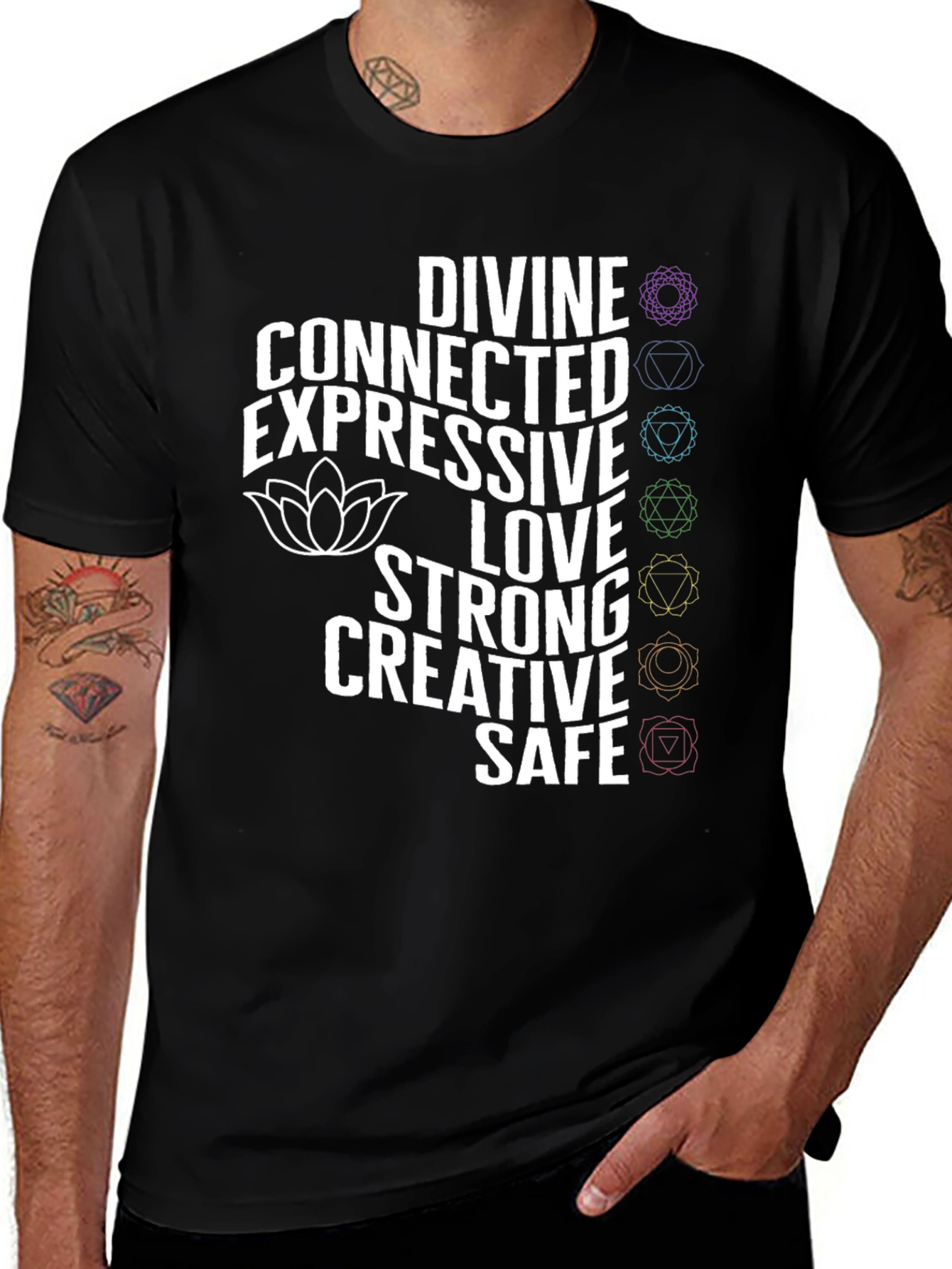 Chakra Inspired Graphic Tee - Divine Connection Shirt