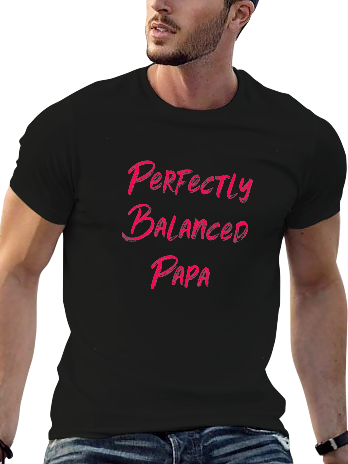 Perfectly Balanced Papa Black Graphic Tee