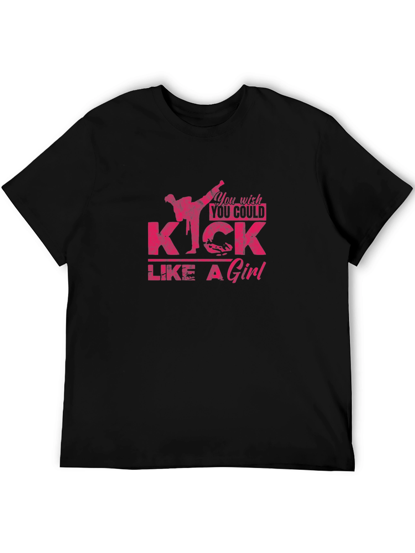 Kick Like a Girl Graphic Tee - Black